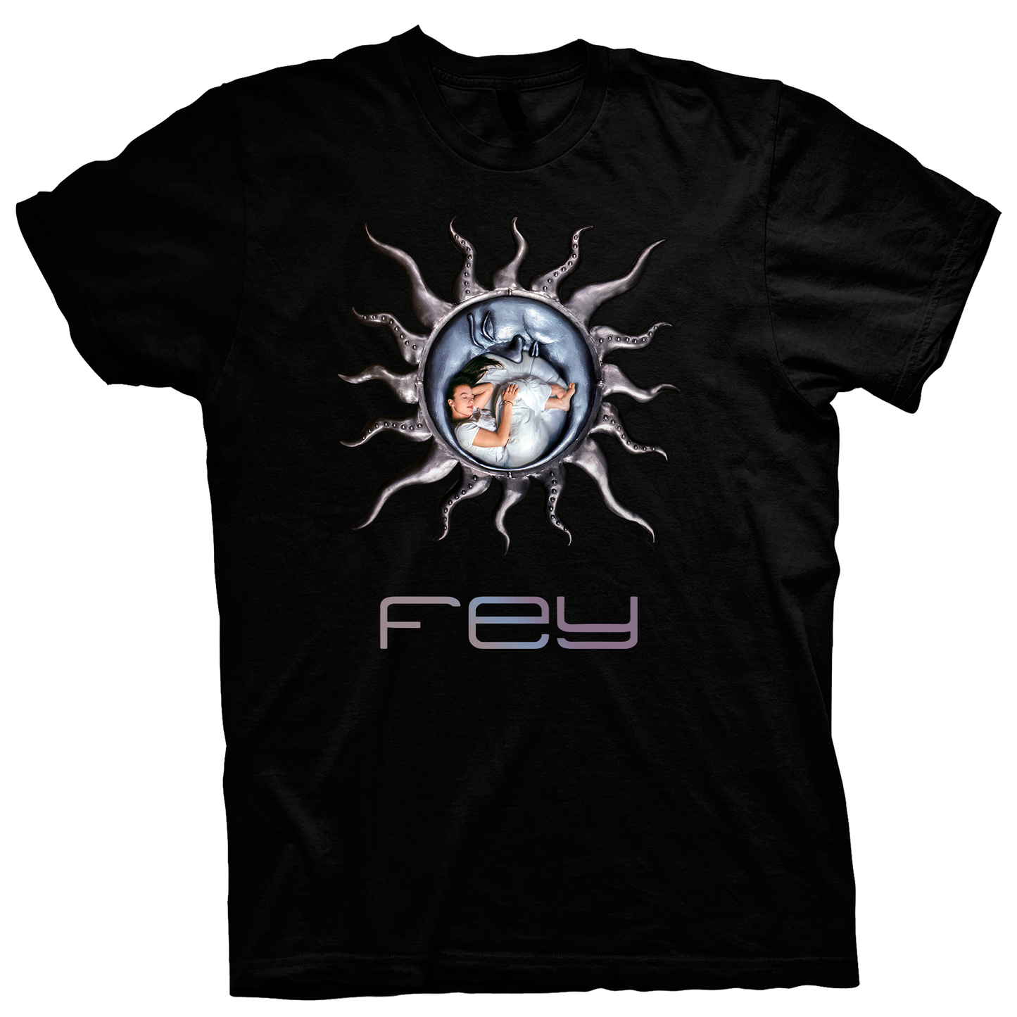 PLAYERA FEY SOL LUNA PLATEADO